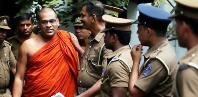 The Buddhist monk was punished for insulting Muslims.
